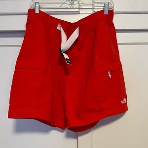 Red North Face Shorts